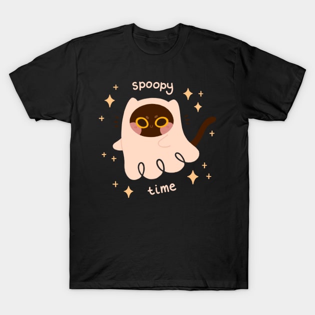 Spoopy Time Cat T-Shirt by Niamh Smith Illustrations